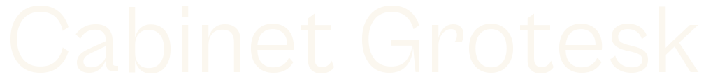 Cabinet Grotesk