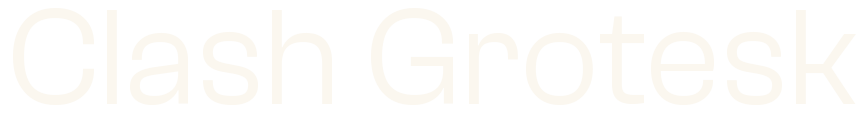 Clash Grotesk