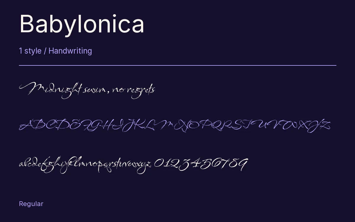 Babylonica type specimen with letters and figures