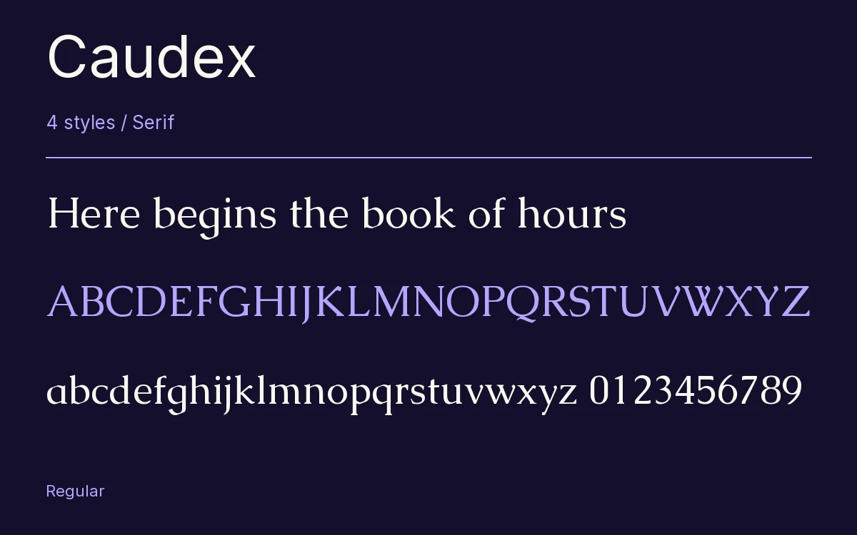 Caudex type specimen with letters and figures