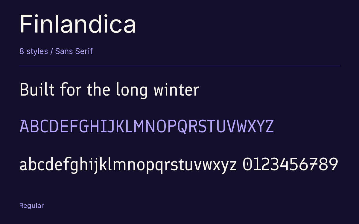 Finlandica type specimen with letters and figures