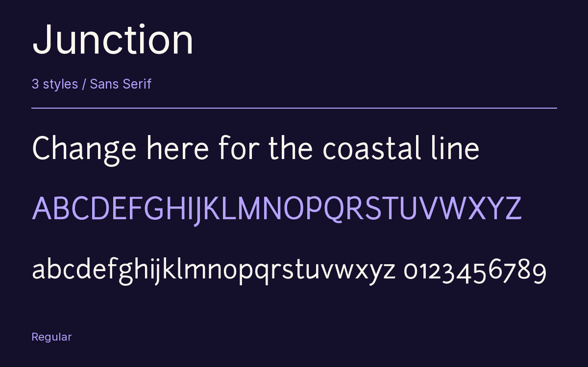 Junction type specimen with letters and figures