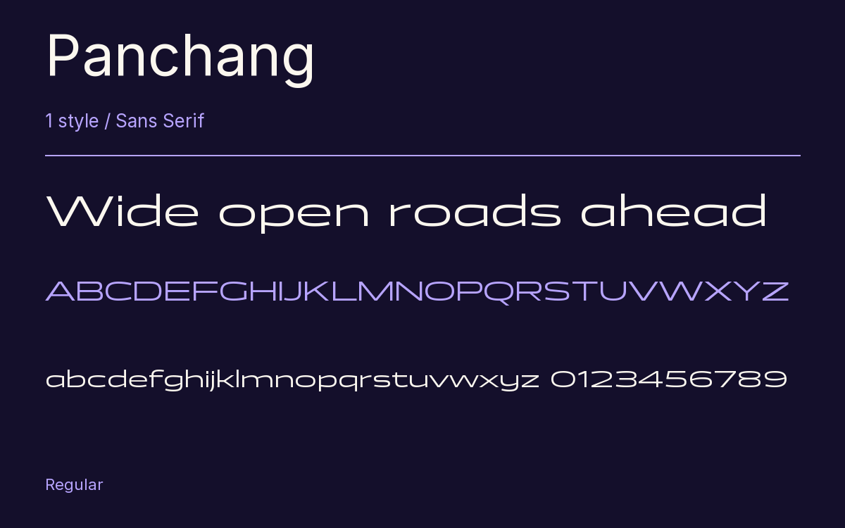 Panchang type specimen with letters and figures