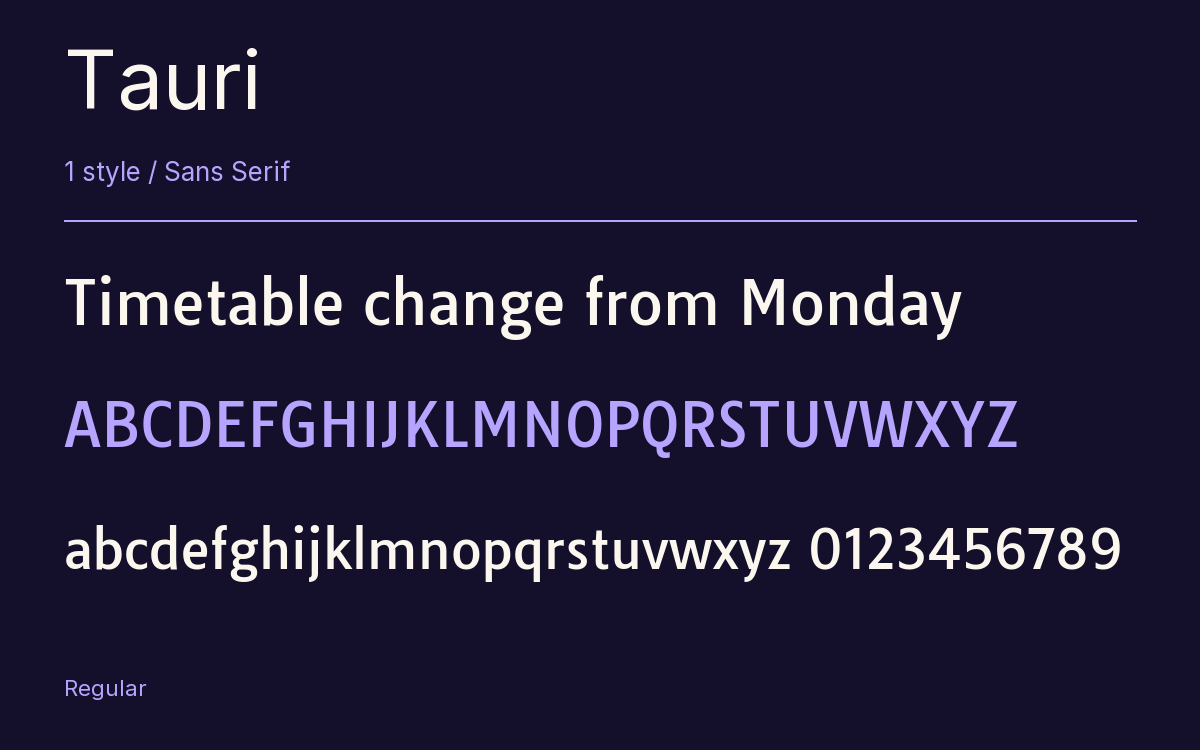 Tauri type specimen with letters and figures