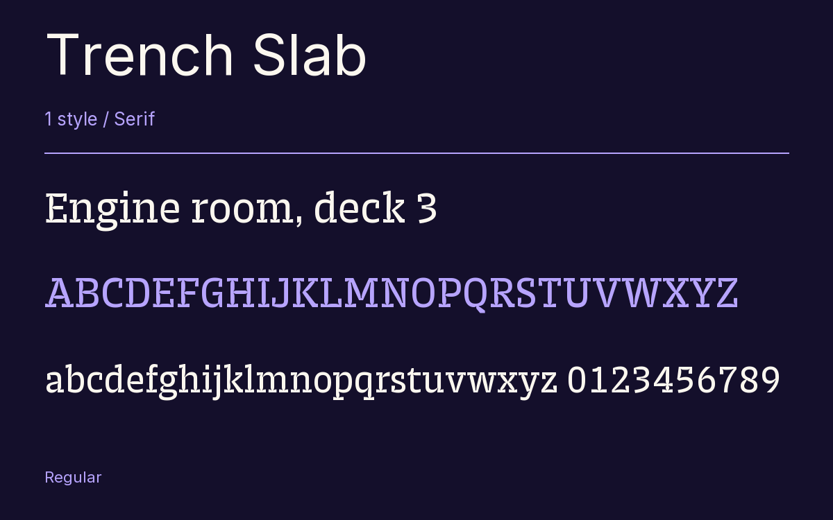 Trench Slab type specimen with letters and figures